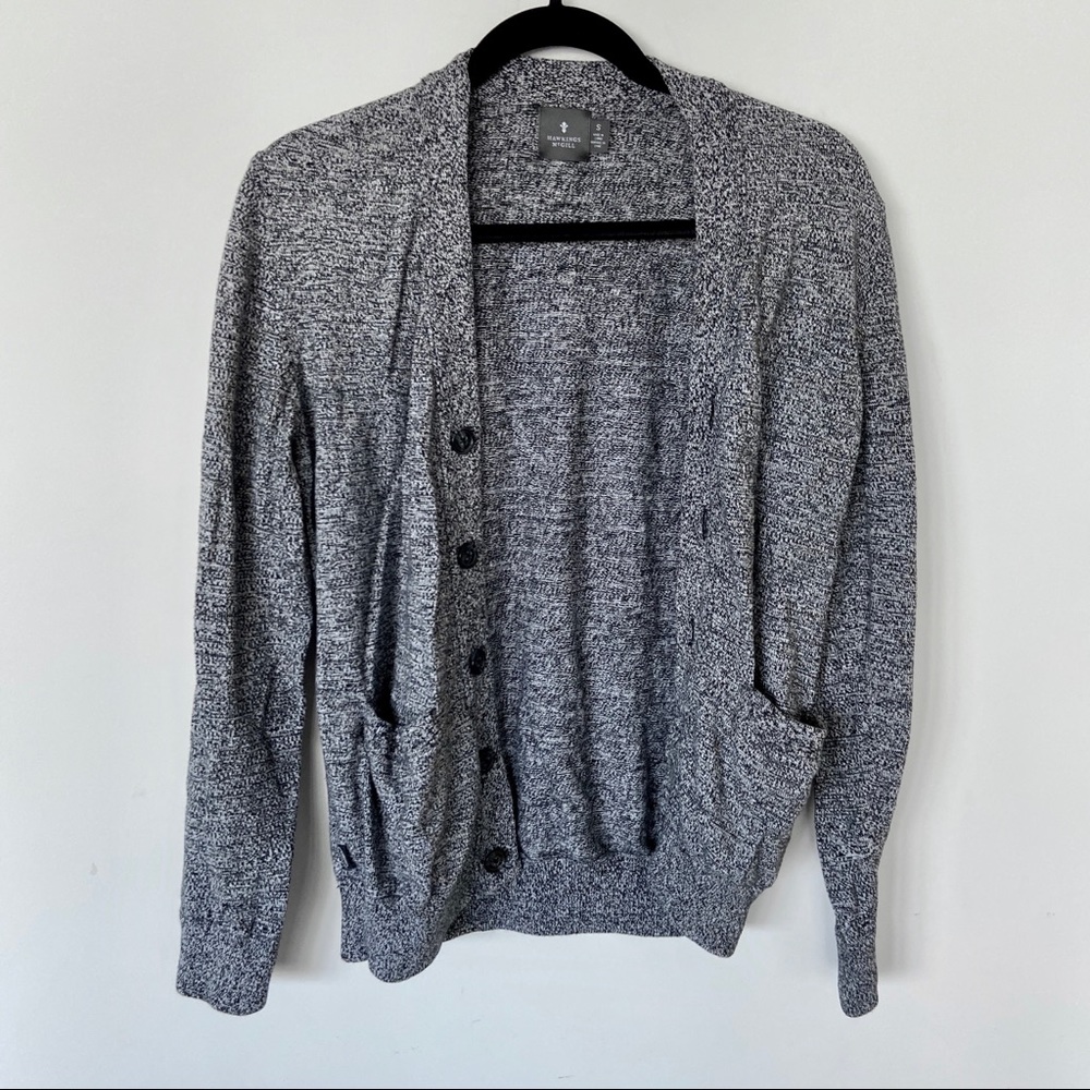 Marled Grey Button Up Cardigan